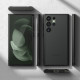 Matinis juodas dėklas Samsung Galaxy S23 Ultra telefonui "Ringke Fusion"