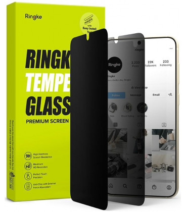 Apsauginis grūdintas stiklas Samsung Galaxy S23 Plus telefonui "Ringke TG Privacy"