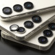Juoda kameros apsauga Samsung Galaxy S23 / S23 Plus telefono kamerai apsaugoti "Ringke Frame Glass"