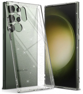 Skaidrus dėklas su blizgučiais Samsung Galaxy S23 Ultra telefonui "Ringke Air"