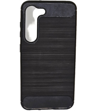 Juodas dėklas Samsung Galaxy S23 telefonui "Carbon"