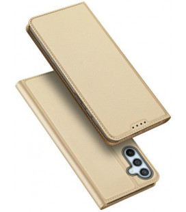 Auksinės spalvos atverčiamas dėklas Samsung Galaxy A54 5G telefonui "Dux Ducis Skin Pro"