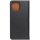 Juodas odinis atverčiamas dėklas Apple iPhone 12 Pro Max telefonui "Leather case SMART PRO"