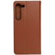 Rudas odinis atverčiamas dėklas Samsung Galaxy S23 telefonui "Leather case SMART PRO"