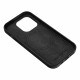 Juodas odinis dėklas Apple iPhone 13 Pro telefonui "Leather Mag Cover"