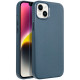 Mėlynas odinis dėklas Apple iPhone 14 Plus telefonui "Leather Mag Cover"