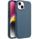 Mėlynas odinis dėklas Apple iPhone 14 telefonui "Leather Mag Cover"