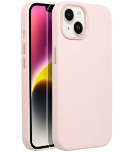 Rožinis odinis dėklas Apple iPhone 14 telefonui "Leather Mag Cover"