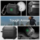 Juodas dėklas Apple Airpods Pro 1 / 2 ausinėms "Spigen Tough Armor MAG Magsafe"