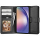 Juodas atverčiamas dėklas Samsung Galaxy A54 5G telefonui "Tech-Protect Wallet"