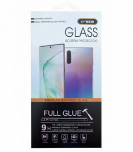 LCD apsauginis stikliukas 5D Cold Carving Samsung S906 S22 Plus 5G lenktas juodas be išpjovimo