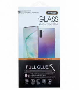 LCD apsauginis stikliukas 5D Cold Carving Samsung A505 A50/A507 A50s/A307 A30s / A305 A30 lenktas juodas