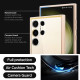 Smėlio spalvos / skaidrus dėklas Samsung Galaxy S23 Ultra telefonui "Spigen Ultra Hybrid"