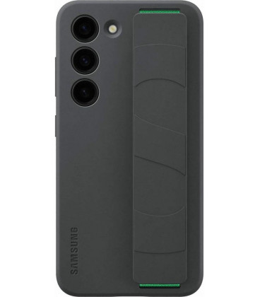 Originalus juodas dėklas "Silicone Cover with Strap" Samsung Galaxy S23 telefonui "EF-GS911TBE"