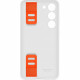 Originalus baltas dėklas "Silicone Cover with Strap" Samsung Galaxy S23 telefonui "EF-GS911TWE"