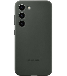 Originalus žalias (Khaki) dėklas "Silicone Cover" Samsung Galaxy S23 telefonui "EF-PS911TGE"