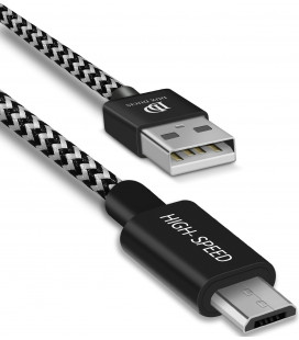 Juodas USB - MicroUSB 100cm 2.1A laidas "Dux Ducis K-One"