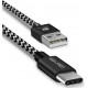 Juodas USB - Type-C 100cm 2.1A laidas "Dux Ducis K-One" 