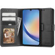 Juodas atverčiamas dėklas Samsung Galaxy A34 5G telefonui "Tech-Protect Wallet"