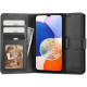 Juodas atverčiamas dėklas Samsung Galaxy A14 4G / 5G telefonui "Tech-Protect Wallet"