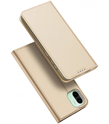 Auksinės spalvos atverčiamas dėklas Xiaomi Redmi A1 / A2 telefonui "Dux Ducis Skin Pro"