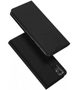 Juodas atverčiamas dėklas Xiaomi Poco M5 telefonui "Dux Ducis Skin Pro"
