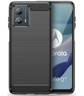 Juodas dėklas Motorola Moto G53 5G telefonui "Tech-Protect TPUCarbon"