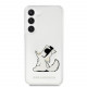 Skaidrus dėklas Samsung Galaxy S23 telefonui "Karl Lagerfeld PC/TPU Choupette Eat Case"