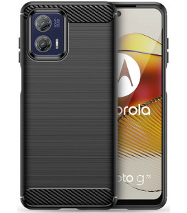 Juodas dėklas Motorola Moto G73 5G telefonui "Tech-Protect TPUCarbon"