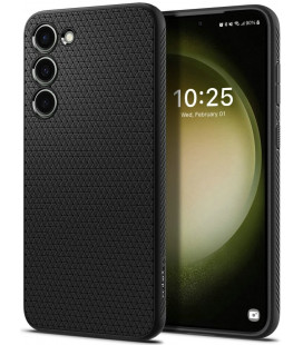 Matinis juodas dėklas Samsung Galaxy S23 telefonui "Spigen Liquid Air"