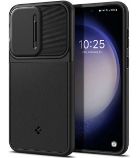 Juodas dėklas Samsung Galaxy S23 Plus telefonui "Spigen Optik Armor"