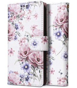 Atverčiamas dėklas Samsung Galaxy A34 5G telefonui "Tech-Protect Wallet Blossom Flower"