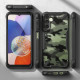 Juodas (Camo) dėklas Samsung Galaxy A14 4G / 5G telefonui "Ringke Fusion X"