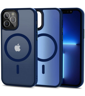 Matinis mėlynas dėklas Apple iPhone 12 / 12 Pro telefonui "Tech-Protect Magmat Magsafe"