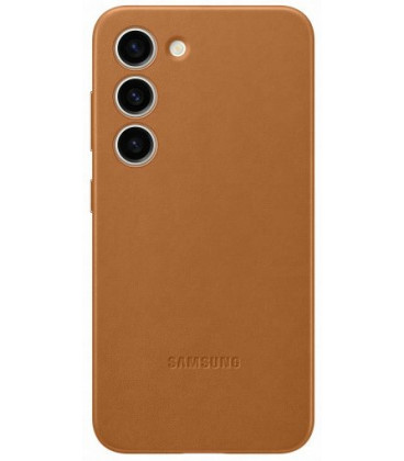 Originalus rudas dėklas "Leather Cover" Samsung Galaxy S23 telefonui "EF-VS911LAE"
