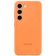 Originalus oranžinis dėklas "Silicone Cover" Samsung Galaxy S23 telefonui "EF-PS911TOE"