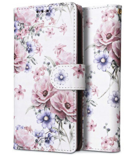 Atverčiamas dėklas Xiaomi Redmi Note 12 5G / Poco X5 5G telefonui "Tech-Protect Wallet Blossom Flower"