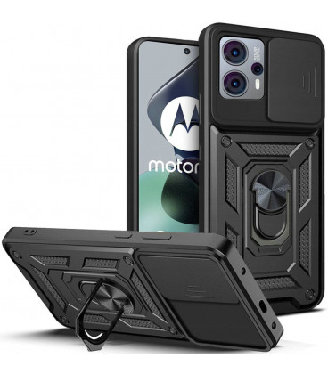 Juodas dėklas Motorola Moto G13 / G23 telefonui "Tech-Protect Camshield Pro"
