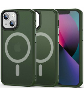 Matinis žalias dėklas Apple iPhone 13 Mini telefonui "Tech-Protect Magmat Magsafe"