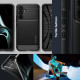 Matinis juodas dėklas Samsung Galaxy A54 5G telefonui "Spigen Rugged Armor"
