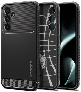 Matinis juodas dėklas Samsung Galaxy A54 5G telefonui "Spigen Rugged Armor"