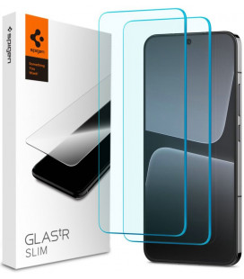 Apsauginis grūdintas stiklas Xiaomi 13 / 14 telefonui "Spigen Glas.TR Slim 2-Pack"