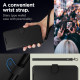 Juodas atverčiamas dėklas Samsung Galaxy A54 5G telefonui "Spigen Wallet S Plus"