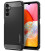 Matinis juodas dėklas Samsung Galaxy A14 4G / 5G telefonui "Spigen Rugged Armor"