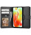 Juodas atverčiamas dėklas Xiaomi Redmi 12C telefonui "Tech-Protect Wallet"