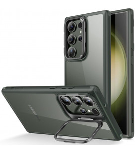 Žalias / skaidrus dėklas Samsung Galaxy S23 Ultra telefonui "ESR Classic Kickstand"