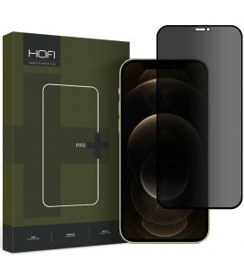 Juodas apsauginis stiklas Apple iPhone 12 / 12 Pro telefonui "HOFI Glass Pro+ Anti Spy"