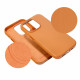 Oranžinis odinis dėklas Apple iPhone 14 Pro Max telefonui "Leather Mag Cover"