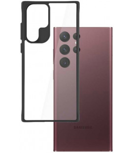 Juodas / skaidrus dėklas Samsung Galaxy S23 Ultra 5G telefonui "3mk Satin Armor Case+"