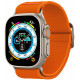 Oranžinė apyrankė Apple Watch 4 / 5 / 6 / 7 / 8 / 9 / SE / Ultra 1 / 2 (42 / 44 / 45 / 49 mm) laikrodžiui "Spigen Fit Lite Ultra